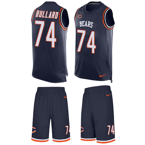 Men's Limited Jonathan Bullard Nike Jersey Navy Blue - #74 Tank Top Suit NFL Chicago Bears